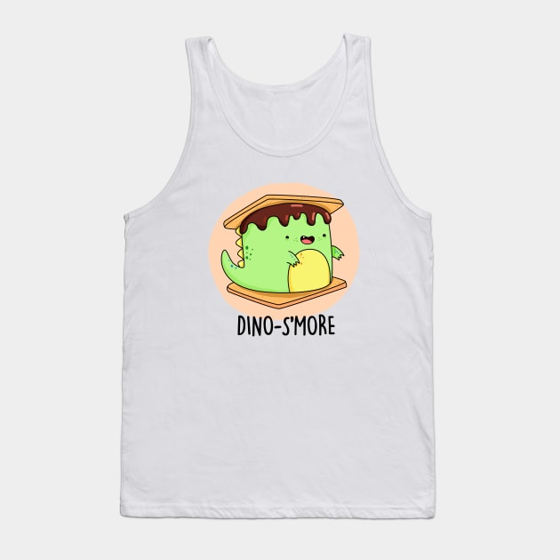 Dino-smore Cute Dinosaur Smore Pun Tank Top by punnybone